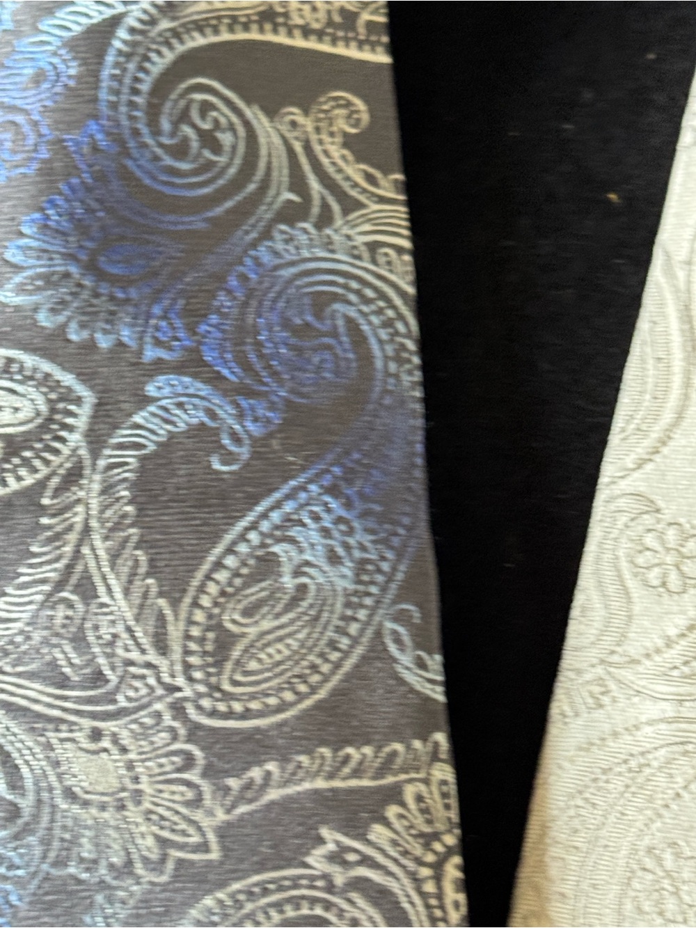 Murano Red, Blue Paisley, and Silver/Gray Paisley Tie Set - Picture 5 of 8